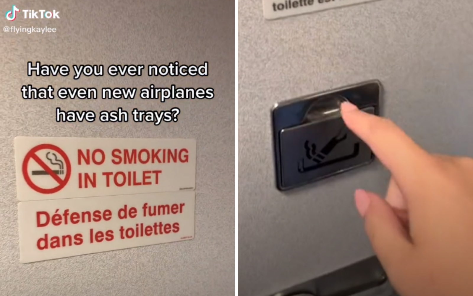 Why do planes still have ashtrays if you can’t smoke?…